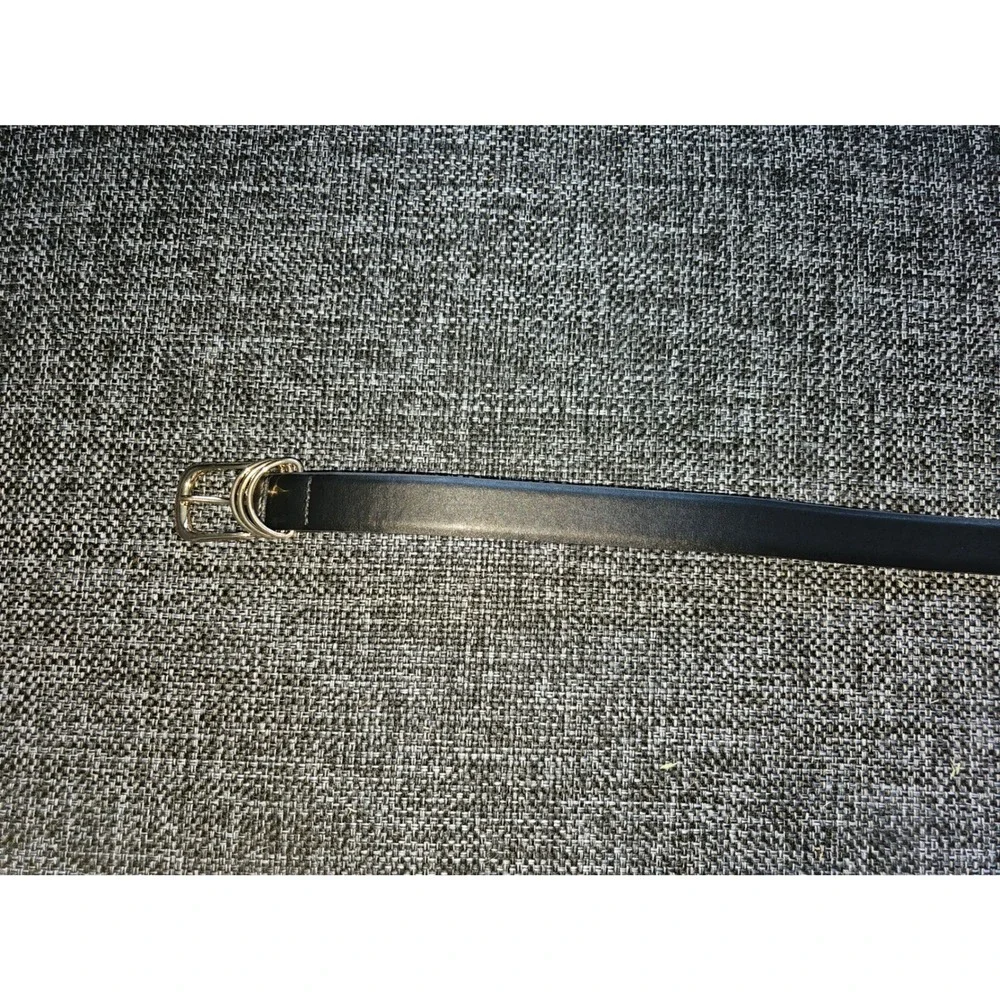 Unbranded Belts Womens 37 Black Tan‎ Excellent Gold Tip size s